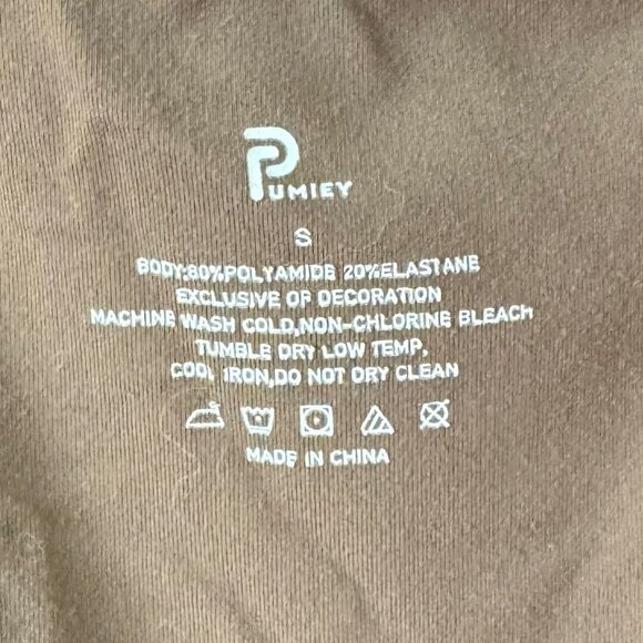 Pumiey Brown Long Sleeve Body Suit - Size Small - Picture 5 of 6